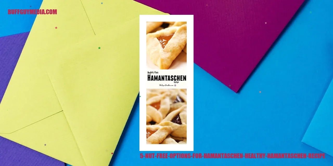 Image showcasing 5 alternatives for nut-free Hamantaschen