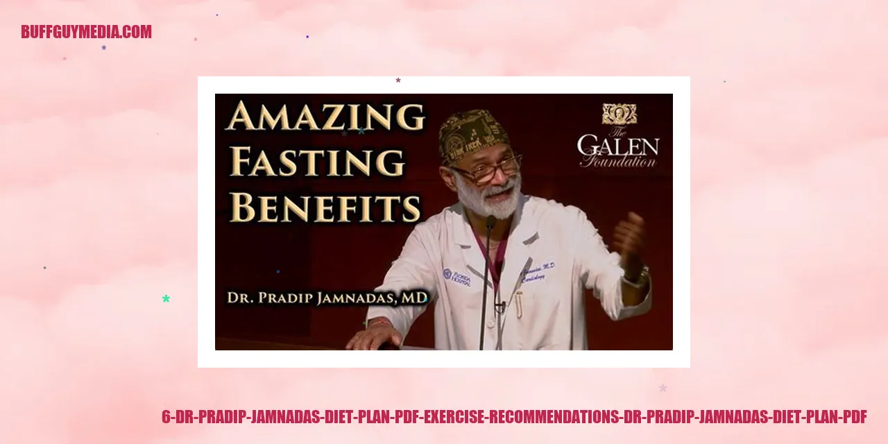Dr Pradip Jamnadas Diet Plan Exercise Recommendations