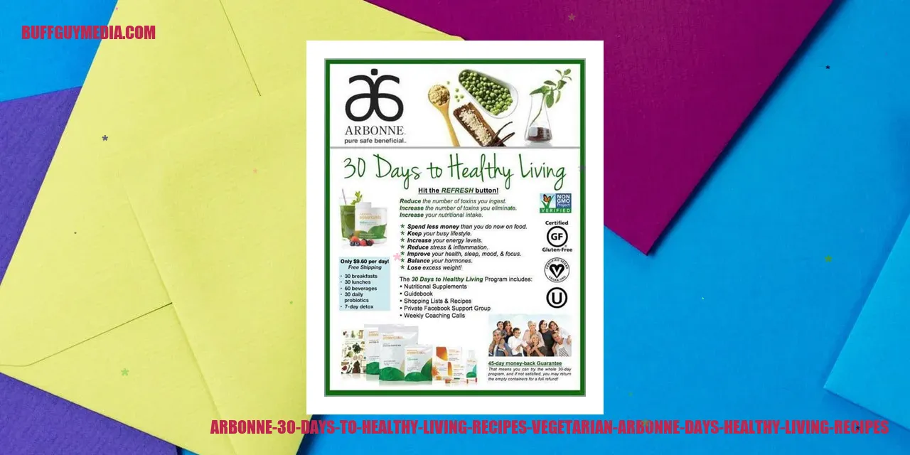 Arbonne 30 Days to Healthy Living Recipes - Vegetarian