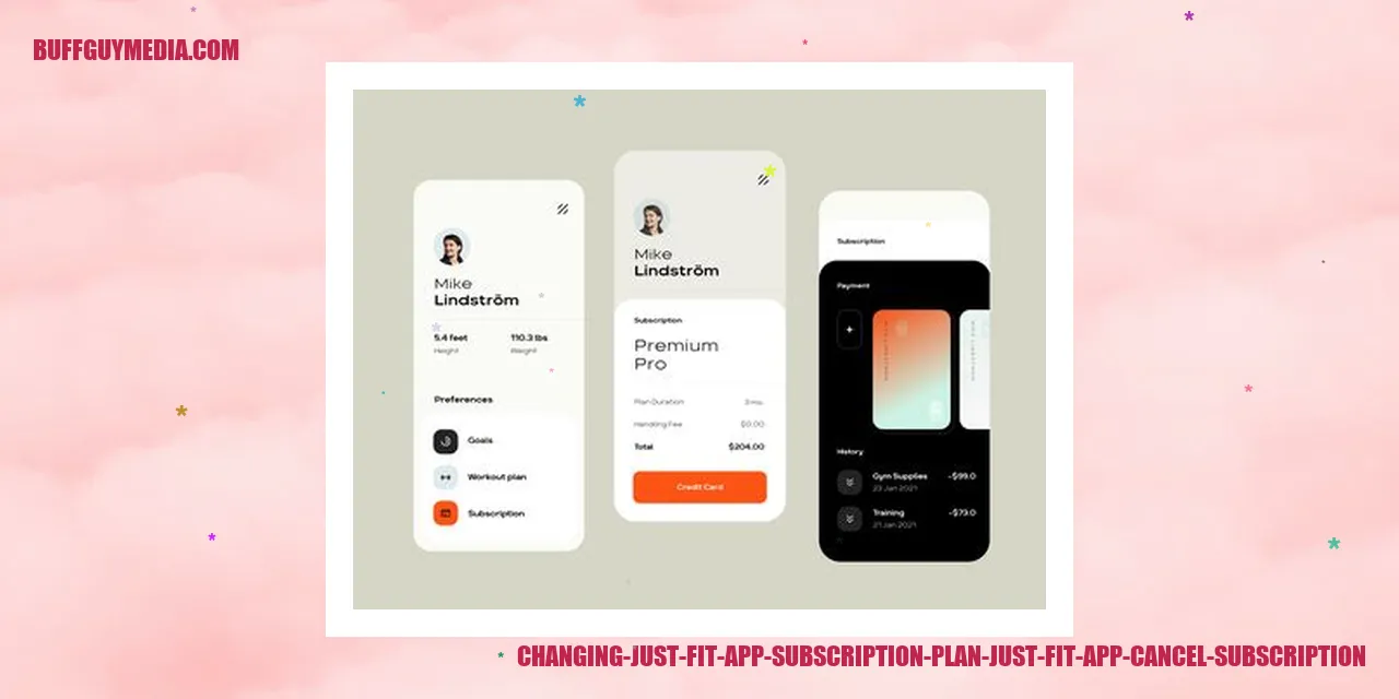 Changing Just Fit App Subscription Plan