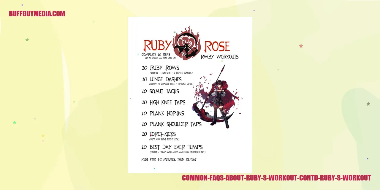 Common Queries about Ruby's Fitness Regimen
