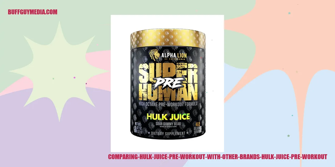 Comparing Hulk Juice Pre Workout with Other Brands
