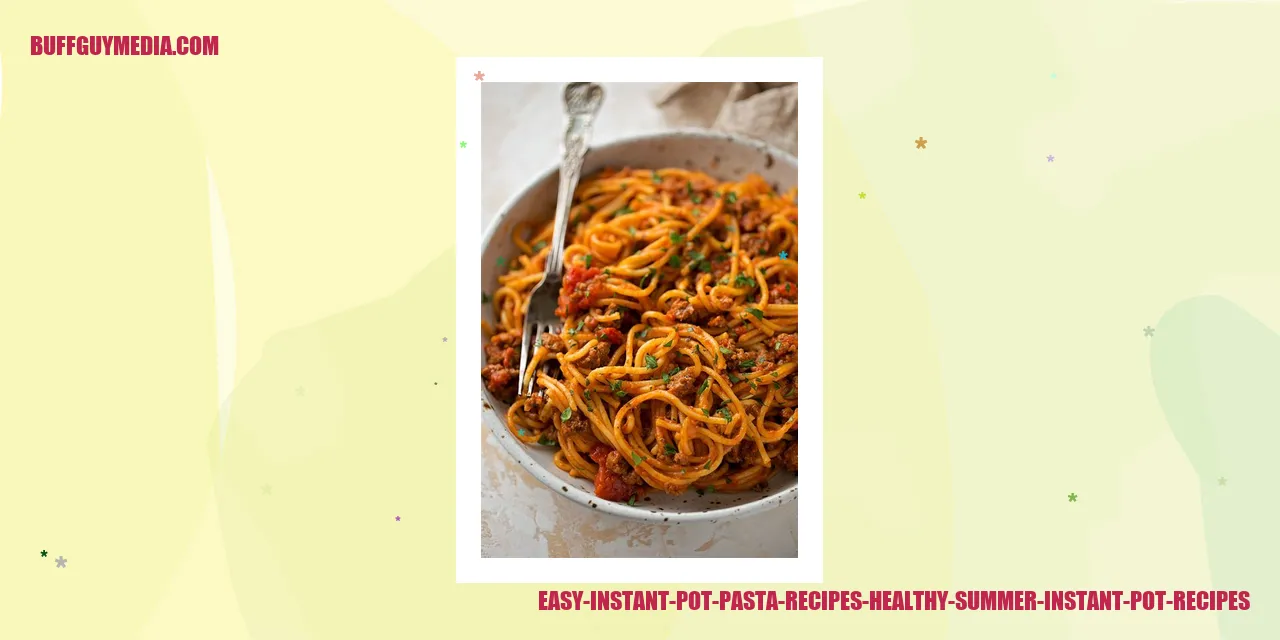 Easy Instant Pot Pasta Recipes - Image