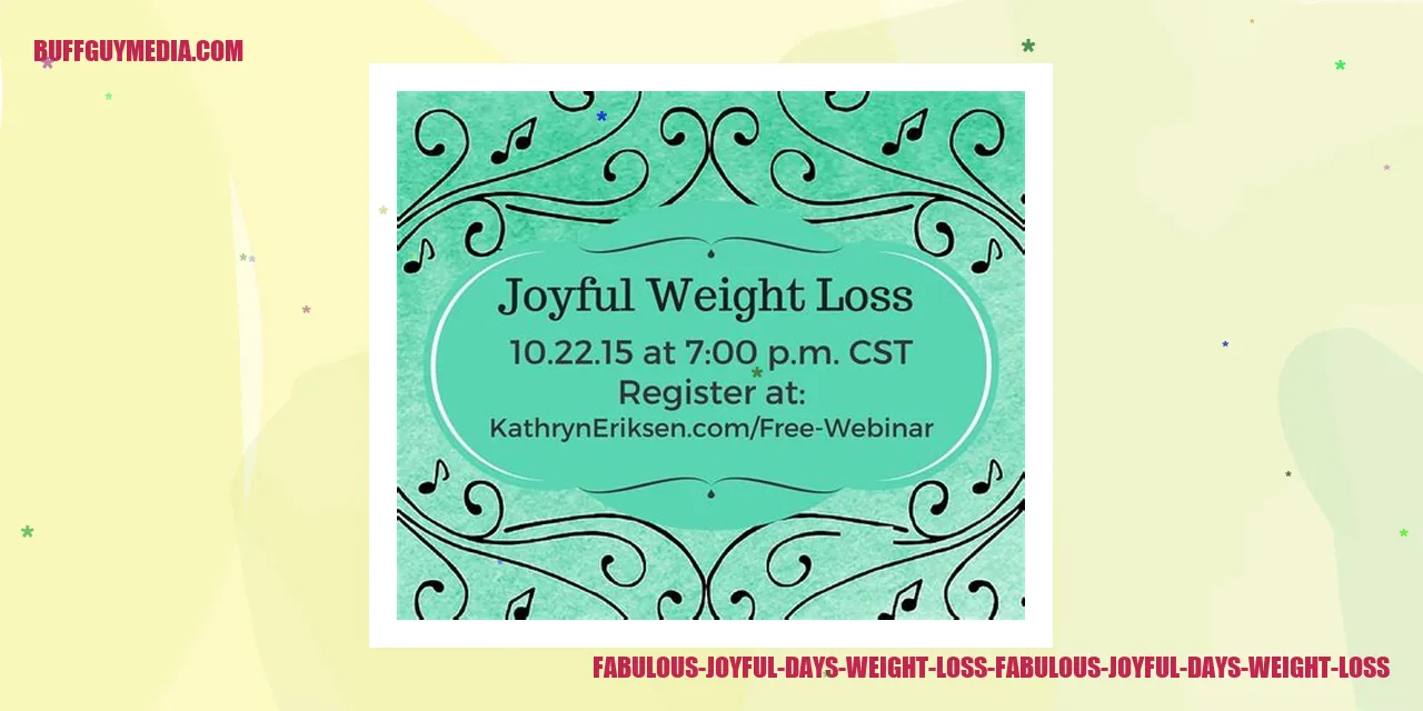 fabulous joyful days weight loss fabulous joyful days weight loss