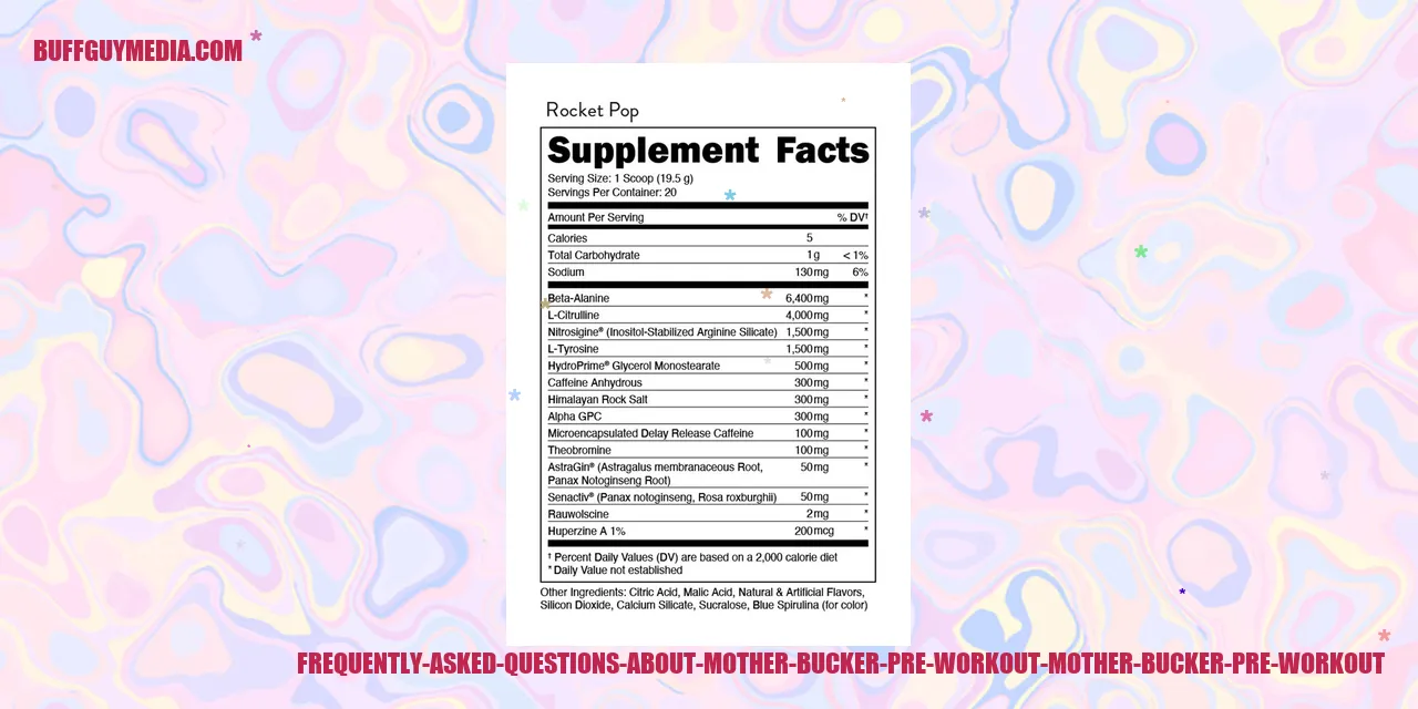 Frequently Asked Questions About Mother Bucker Pre Workout