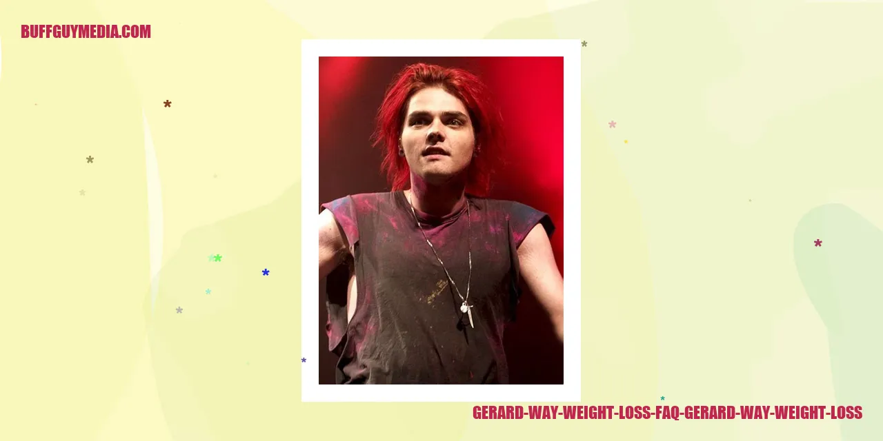 Gerard Way Weight Loss FAQ - Gerard Way Weight Loss