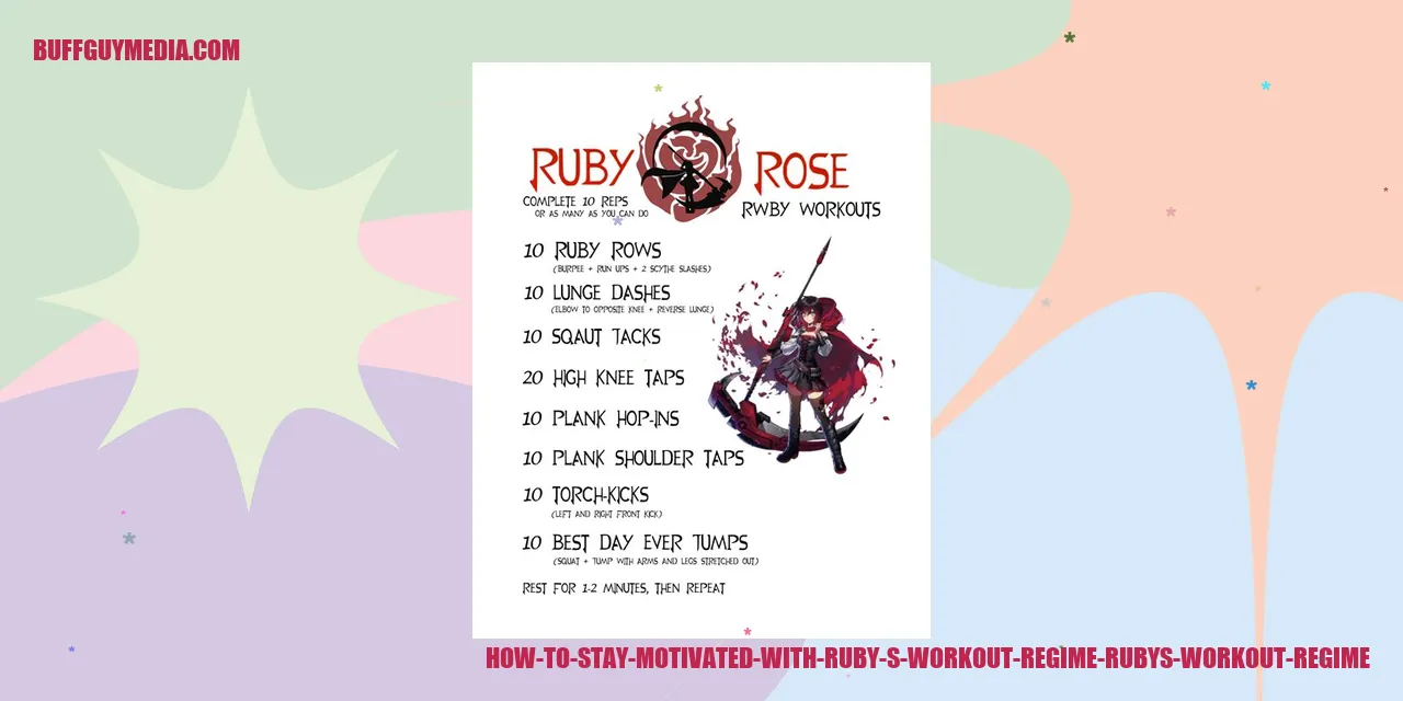 Image: how to maintain motivation with Ruby's exercise routine