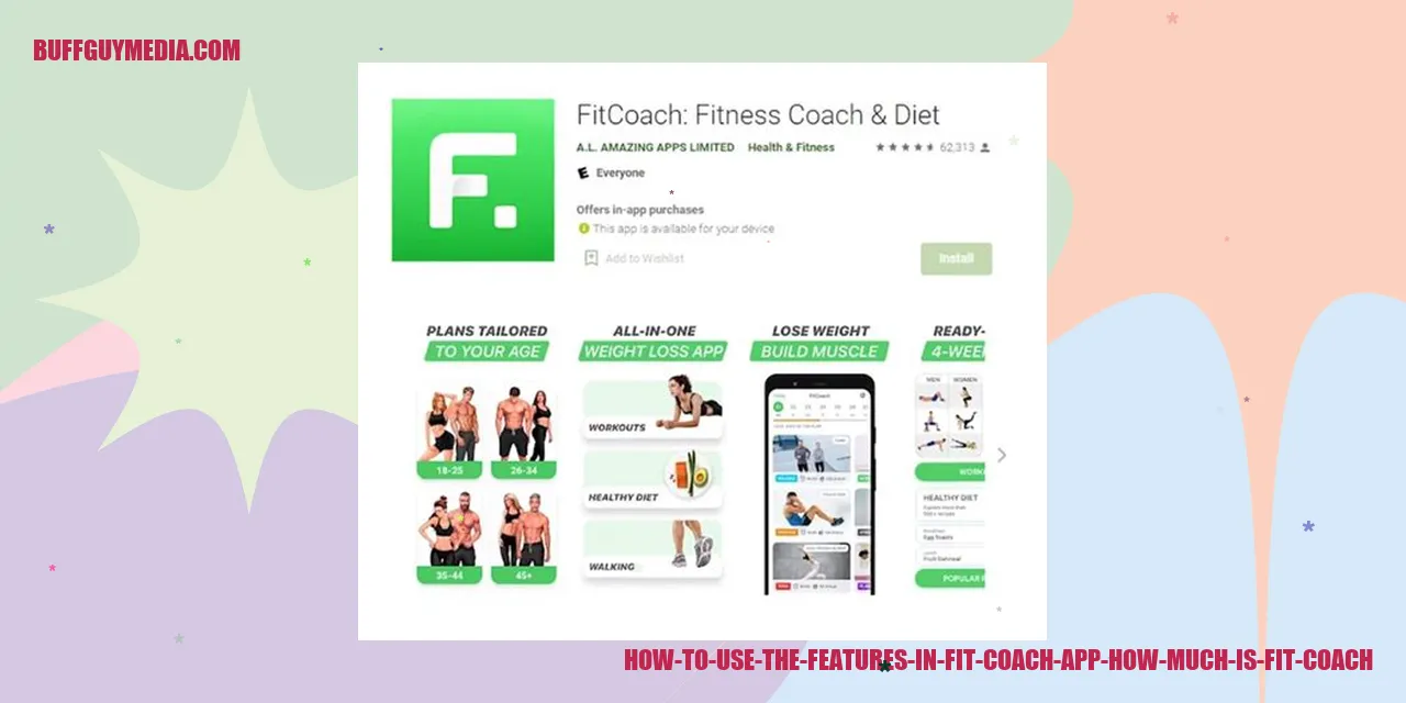 Fit Coach App Features