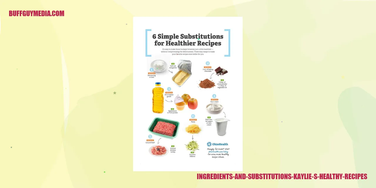 ingredients and substitutions kaylie s healthy recipes