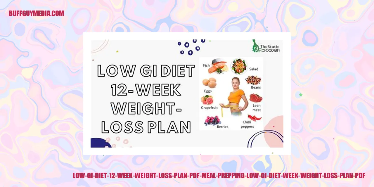 Low GI Diet 12 Week Weight Loss Plan PDF Meal Prepping