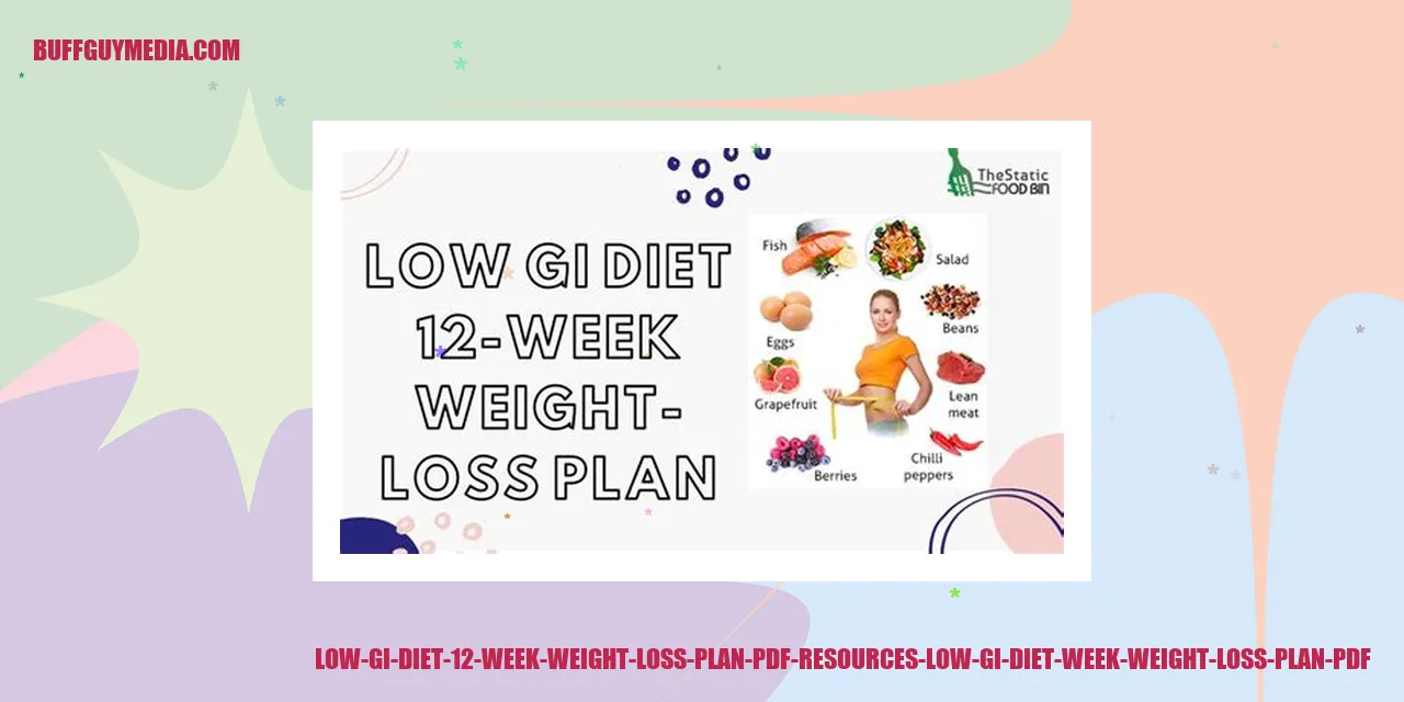 Low GI Diet 12 Week Weight Loss Plan PDF Resources