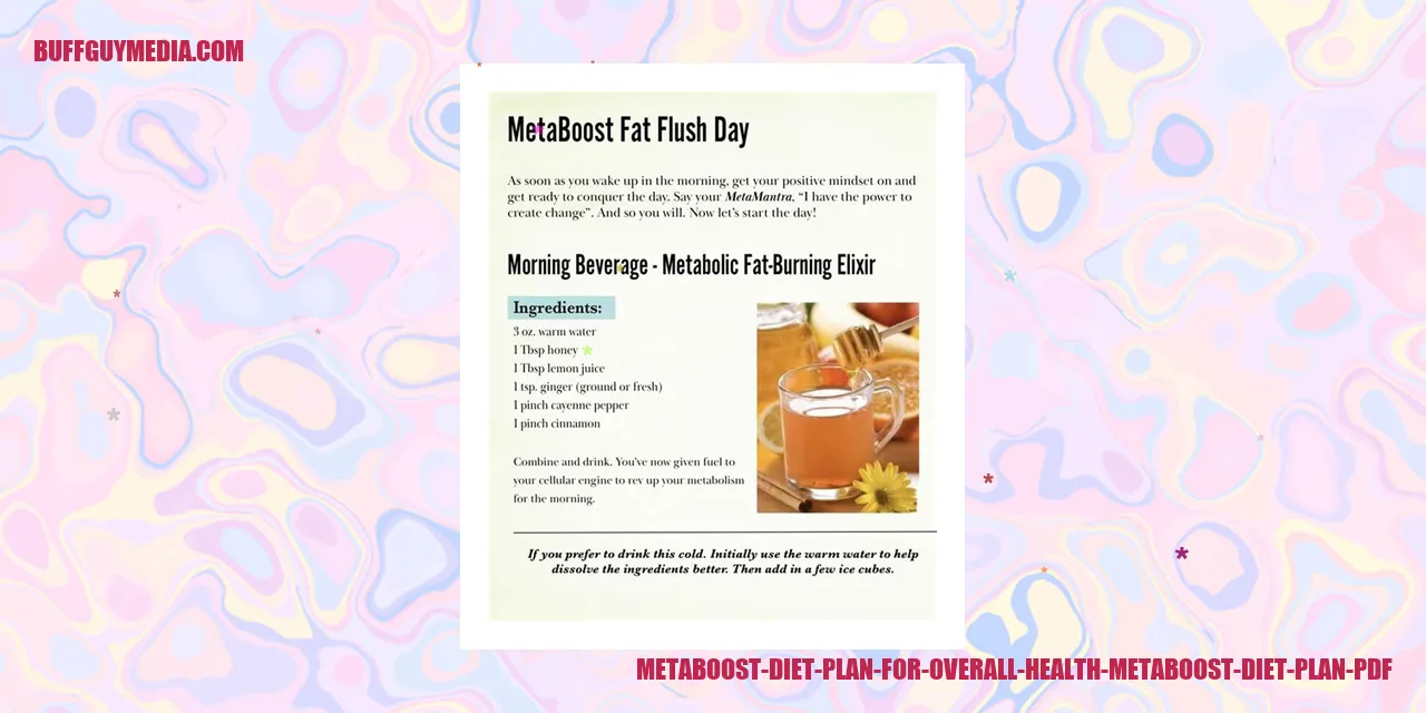 Metaboost Diet Plan for Overall Health