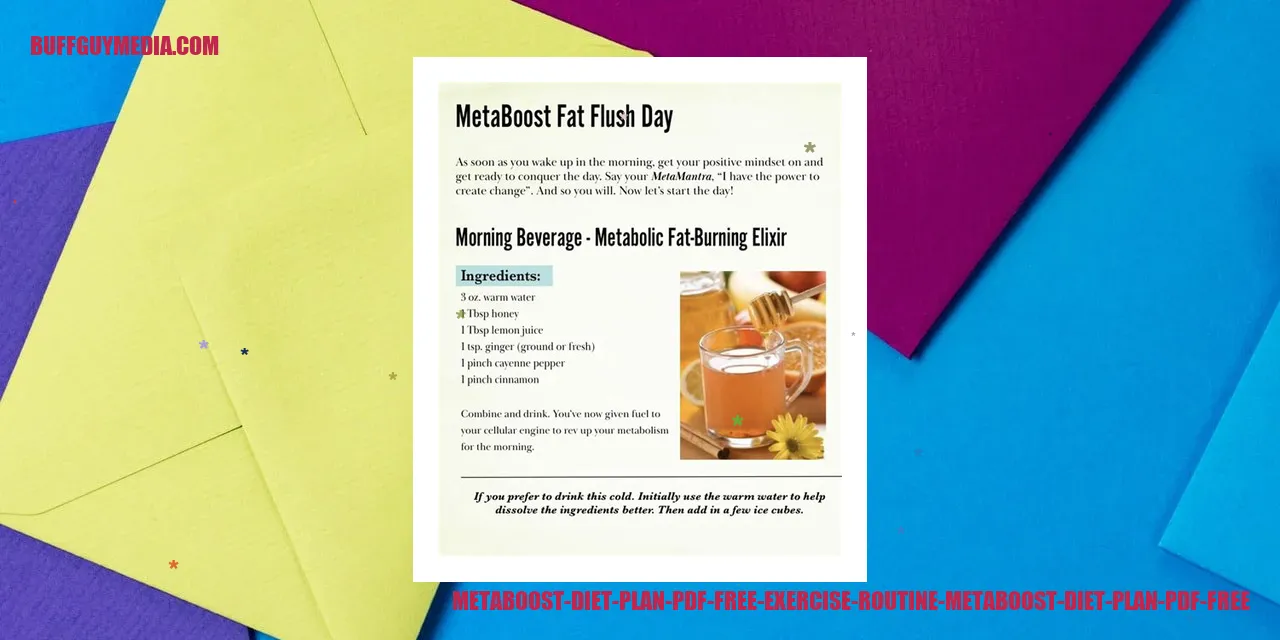 Metaboost Diet Plan PDF Free Exercise Routine