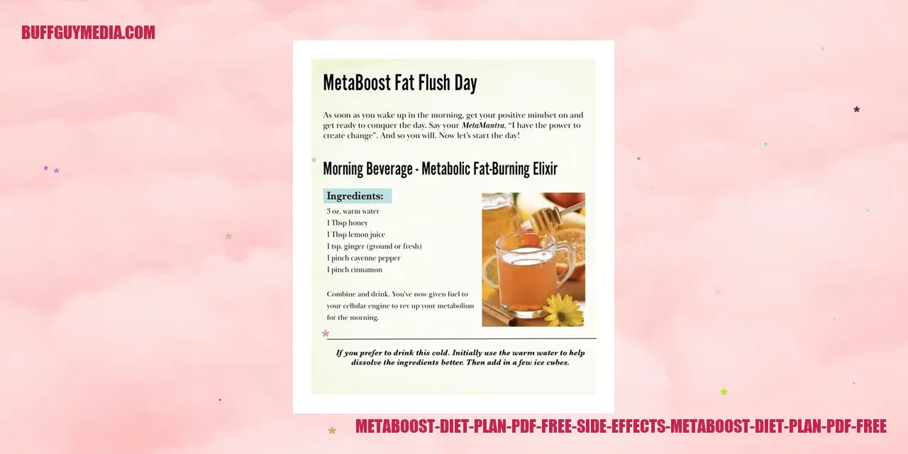 Metaboost Diet Plan PDF Free Side Effects