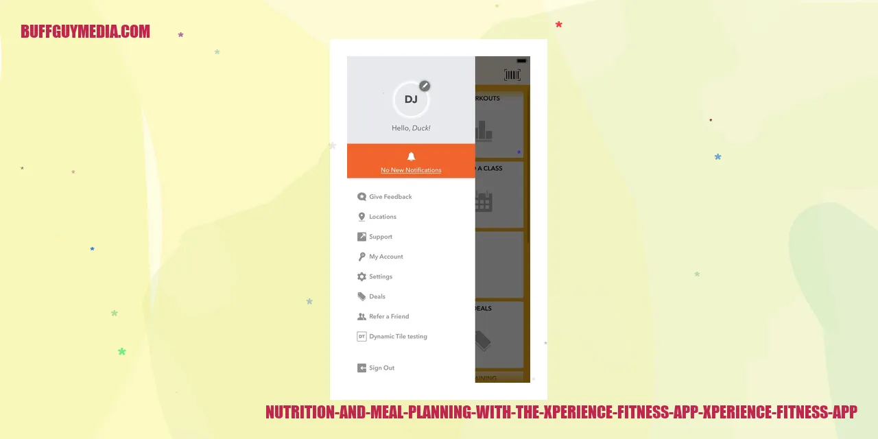 Nutrition and Meal Planning with the Xperience Fitness App