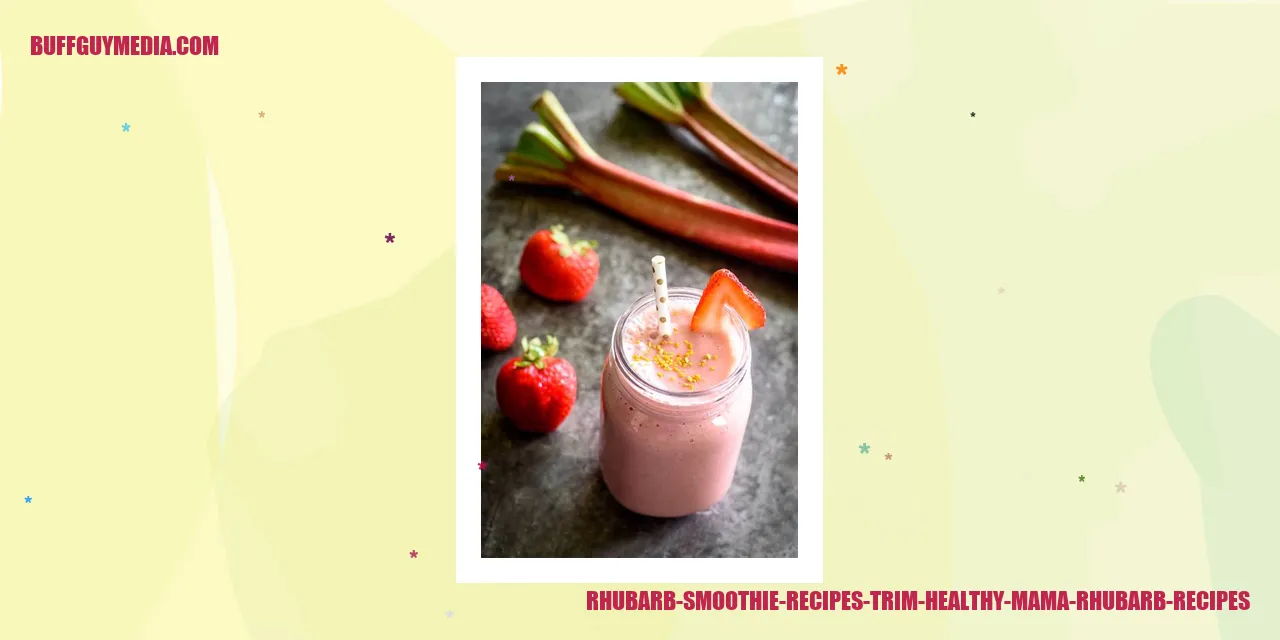 Image: Rhubarb Smoothie Recipes