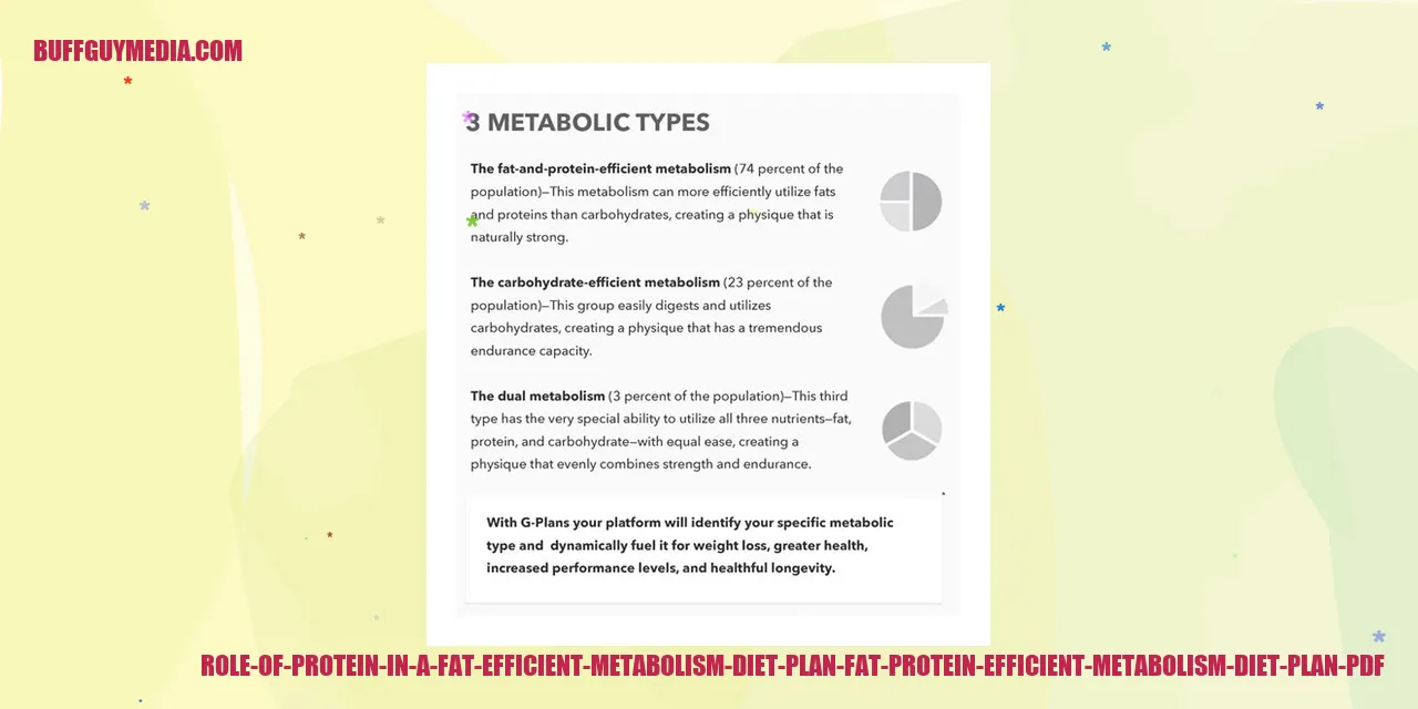 Role of Protein in a Fat Protein Efficient Metabolism Diet Plan